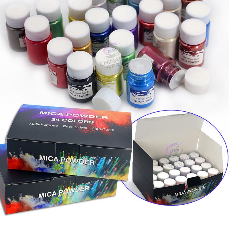 56-цветный кристаллический эпоксидный порошок с слюдой: Перламутровый пигмент для мыла и слайма, по 8-10 г каждый