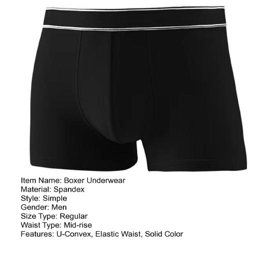 Мужские трусы-боксеры Yousheng, облегающие, высокоэластичные, однотонные, дышащие, гладкие, U-образные, эластичные, со средней талией