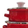 3 Piece Enamel Mini Pot Set Kitchen Baby Food Home Decor Deep Gifts Cookware