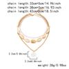 3 Layers Shell Pendant Necklace Bohemian Clavicle Chain Vintage Sweater Chain  Beach