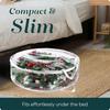 2/4 Pcs Christmas Wreath Storage Bag Round Transparent PVC Waterproof Dustproof Garland Storage Bag Garland Container Organizer