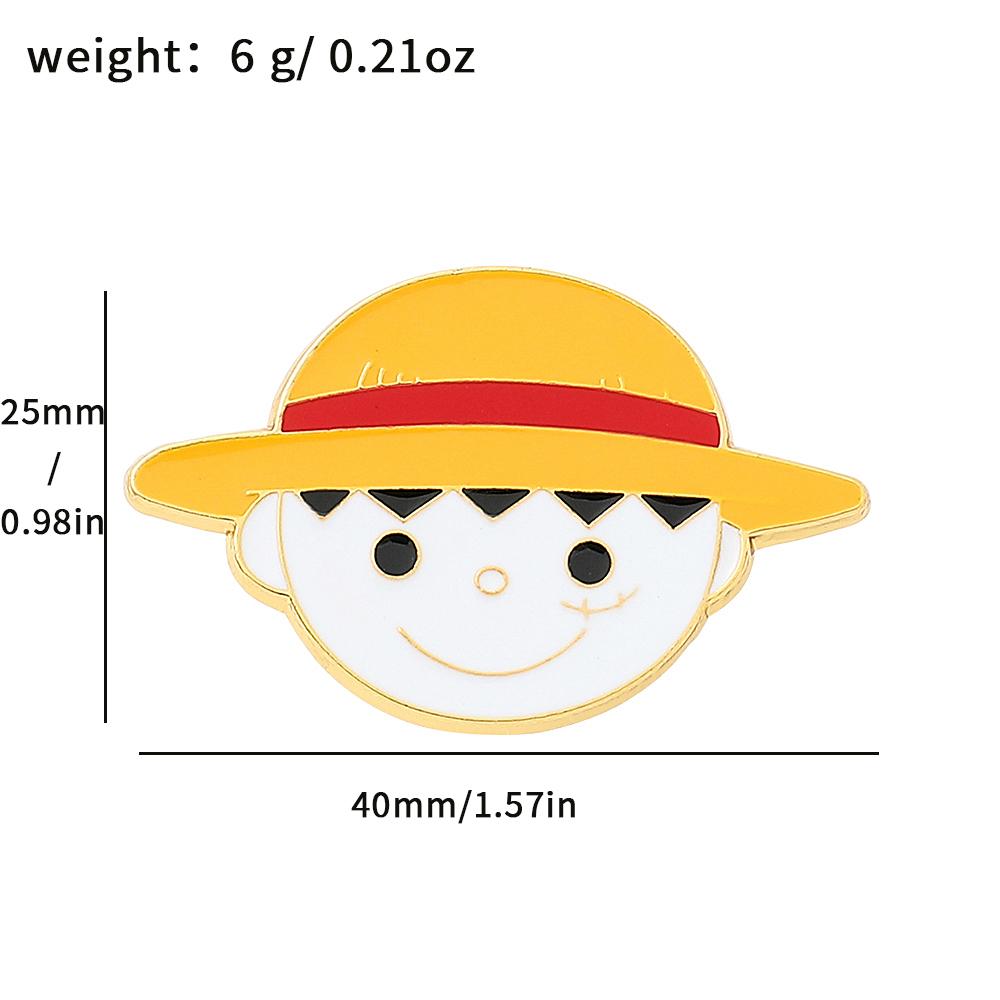 24 Styles Anime Pirate Enamel Brooch Backpack Pin Women's Brooch and Rotatable Badge Cosplay Accessories Friend Gift Toy