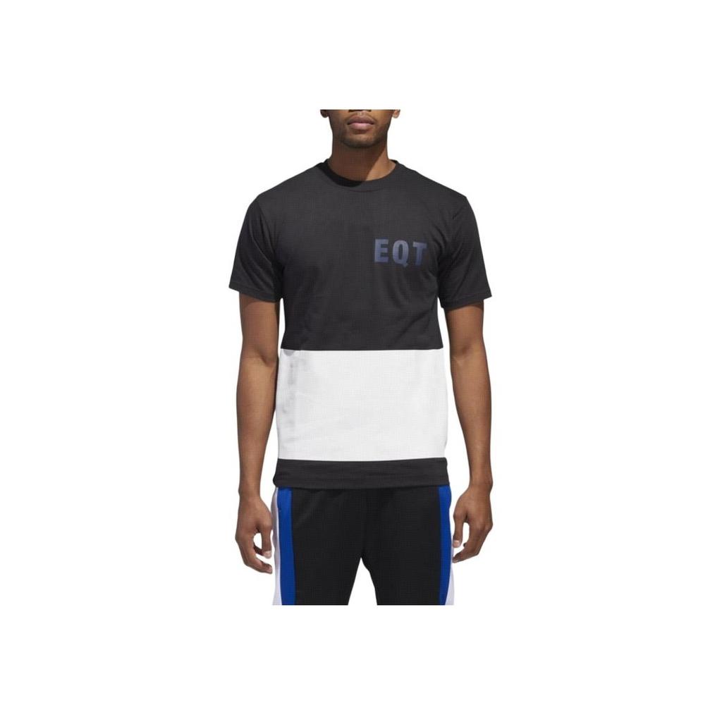 Adidas Originals EQT Colorblock Crew Neck T-Shirt Men Tops Black White DH5231