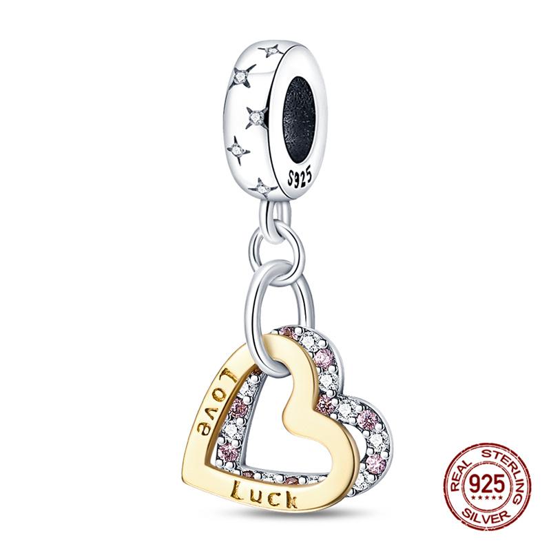 Original Charms Copper Heart-Shaped Infinity Charms Beads Fits 3Mm Original Bracelet Womens Diy Fine Jewelry Gifts