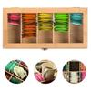 Wooden Tea Bag Organizer with Flip-Top Lid