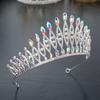 1pc Exquisite Luxury Crystal Tiara Crowns Rhinestone Prom Diadem Crown Tiara Women Bridal Wedding Hair Accessories Zircon Crown