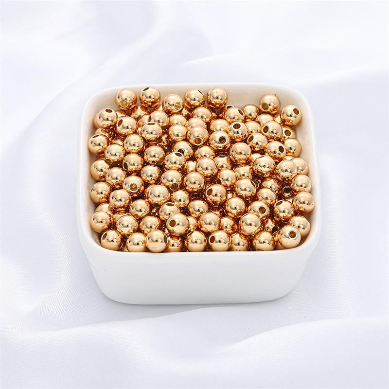 50-100 шт. Медные шарообразные бусины, Точеные проставки для DIY Ожерелья Браслета Украшений