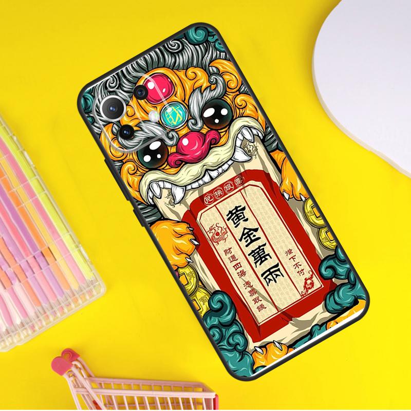 Чехол в китайском стиле 'Кот Дракон Кролик' для Xiaomi 14 Ultra 13 11T 12T 13T 14T Pro POCO X7 X6 Pro X3 X5 F3 F5 M6 F6 Pro