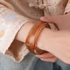 Resin Round Wide Bracelet Exaggerated Retro Geometric Bangle Irregular Acrylic Bangle  Daily