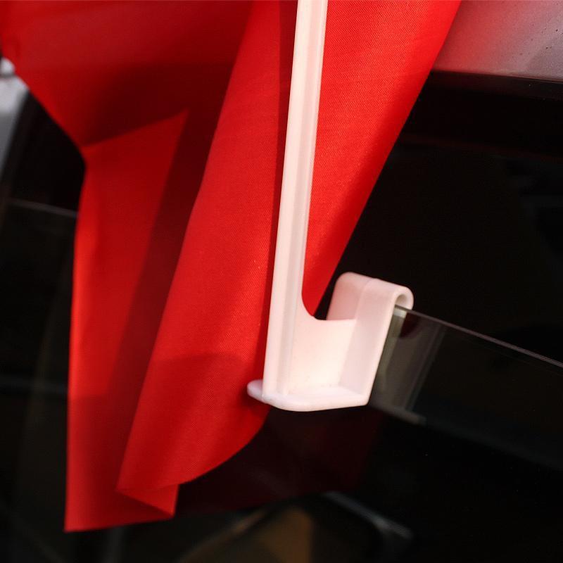 10Pcs Flag Holder Car Window Flagpole Clip-On Nation Support Poles Car Fix Flagpole Vehicle Flag Support Car Parade Flagpole