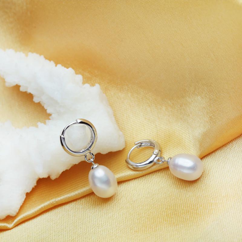 LSOOYH Natural Freshwater Pearl Small Hoop Earrings For Women Vintage Dainty Earrings Pearl Jewelry Birthday Gift