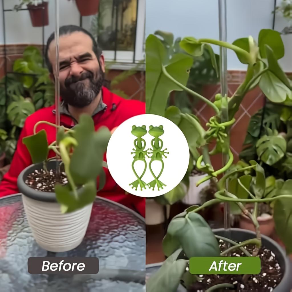 1/2/5 Pcs Frog Shaped Plant Tie Reusable Cable Wire Garden Plant Vine Flower Vegetable Clip Adjustable Flexible Supporter