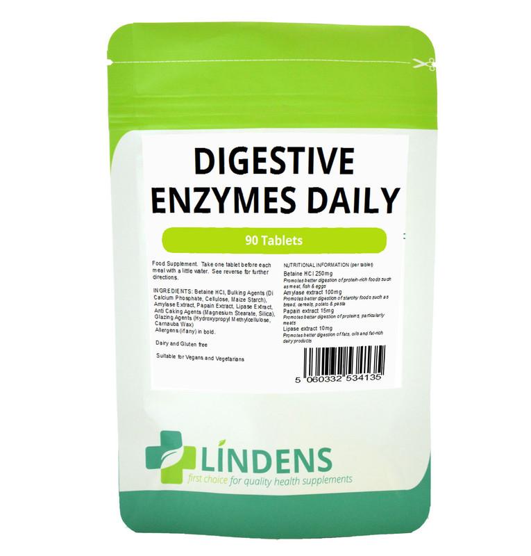 Digestive Enzymes Daily 3-Pack 270 Tablets W/ Betaine Hcl Amylase Lipase Papain