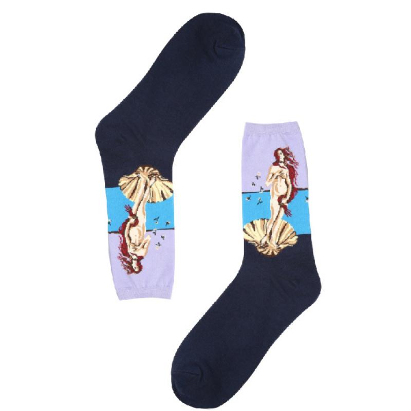 New Arrival Fashion Socks Crew Cotton Socks Famous Oil Painting Art Socks Women Men Unisex Socks