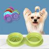Collapsible Silicone Slow Feeder Dog Bowls Non-Slip 2-in-1 Pet Feeding Mat Anti-Choking Cat Water Food Bowl for Travel Healthy Digestion