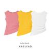 Kaslead New Women Clothes Western Style Fashion Slim Fit Asymmetric Pleat Texture Top 1198456