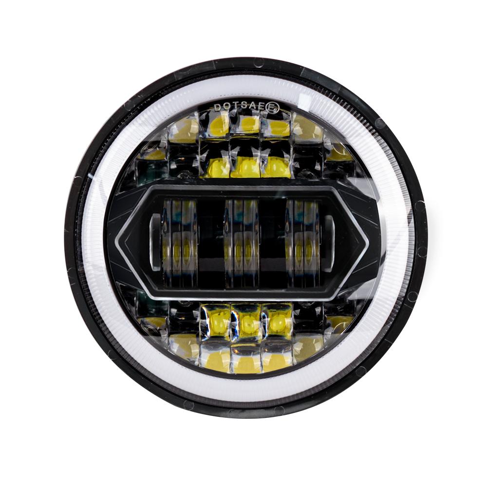 Фара для мотоцикла 5,75 дюйма Halo Angel Eyes дальний/ближний свет 5 3/4" DRL поворотник проект для Harley Sportster 883 XL883 FXCW