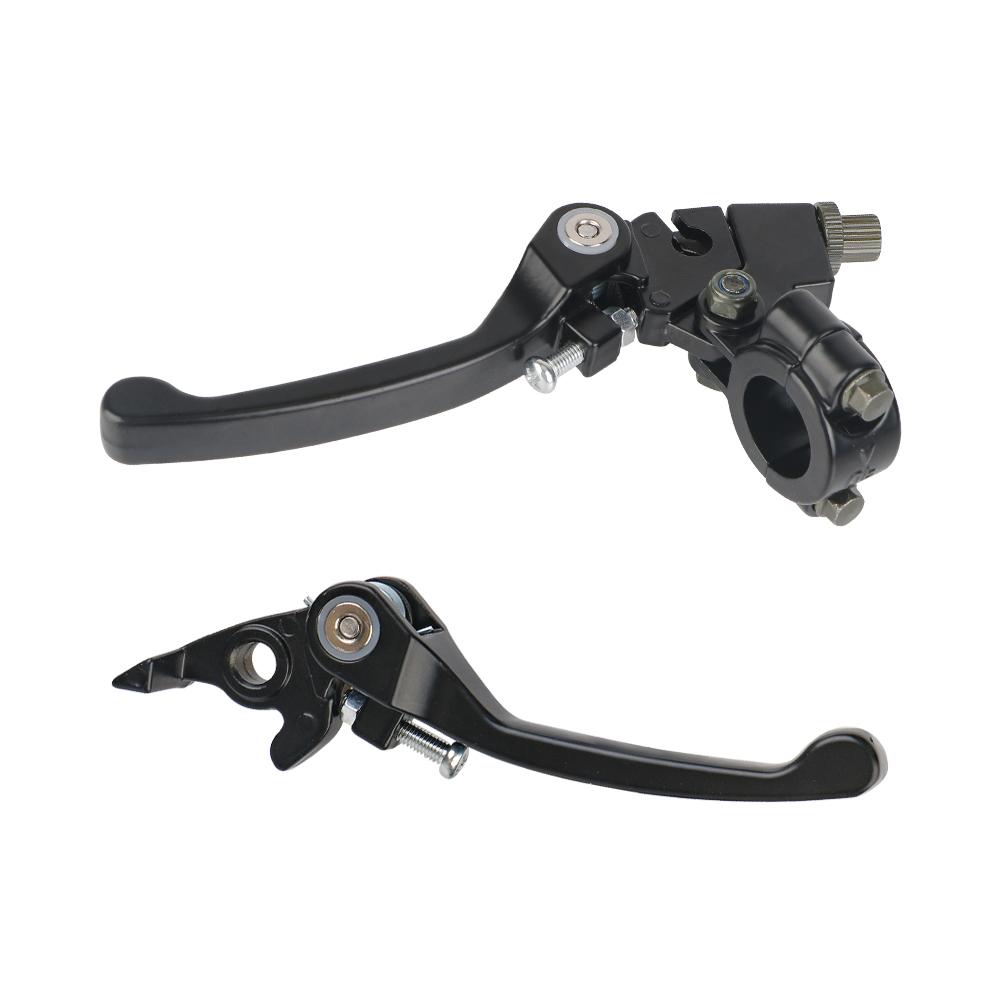 Handlebar Drum Lever Fit Aluminum Alloy Snap Back Type Leve Left/Right Set For KLX CRF XR50-250 Motorcycle Clutch Brake Lever Foldable