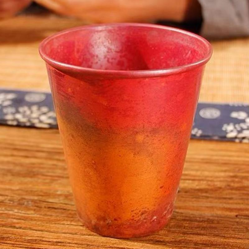 Винтажная Медная Кружка для Moscow Mule, Портативная для Кемпинга на Открытом Воздухе, Ручной Работы, Чашки для Напитков, Пивной Стакан, Кружка для Питья, 300 мл, Чашка для Чая