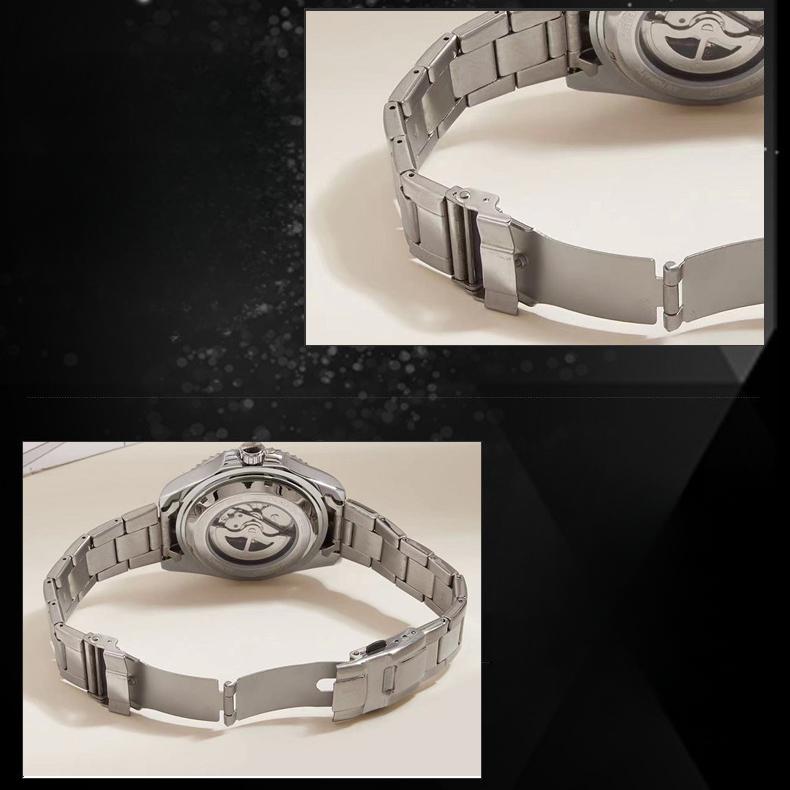 LONGLUX Aqua Ghost Мужские автоматические механические часы Водонепроницаемые мужские часы