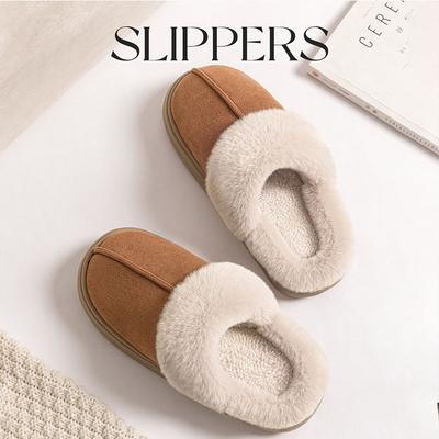 Зимние женские хлопковые тапочки, уютные фланелевые плюшевые теплые домашние тапочки, уличные зимние ботинки на платформе, домашние мягкие тапочки на толстой подошве