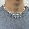 Necklace Cool Eye-catching Gift Necklace Chain Imitation Pearl Hip Hop Style Men Necklace Chain Necklace Chain Jewelry Accessory