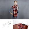 Hengyuanxiang Red & Black Plaid Wool Scarf