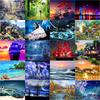 5D Diamond Painting Landscape Seascape Ship Round Diamond Embroidery Mosaic Home Decoration