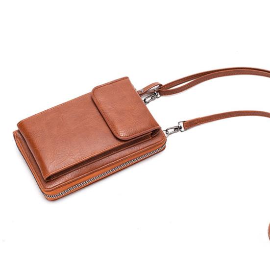 Women's Mobile Phone Bag Crossbody Wallet with Long Strap Small Shoulder Bag with Multiple Compartments for Daily Outings Travel Streets