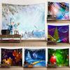 Christmas Snowman Christmas Tree Decoration Printed Tapestry Home Living Room Bedroom Room Wall Decoration Tapestry