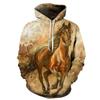 3D Printed Animal Steed Pattern Hoodie Men And Women Personalized Fashion Street Hoodie Long Sleeve Pullover Men's Fashion