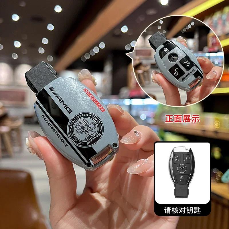 Fashion ABS New Styling Car Logo Remote Key Case Cover Shell For Mercedes Benz A B C S Class AMG GLA CLA GLC W176 W221 W204 W205 ZY3