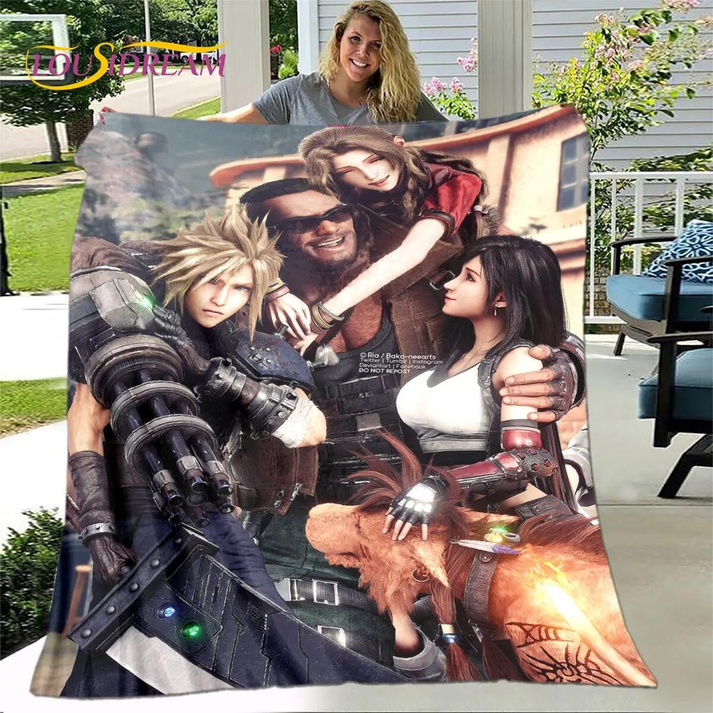 Мягкое плюшевое одеяло Final Fantasy Game Gamer, фланелевое одеяло, одеяло для гостиной, спальни, кровати, дивана, чехол для пикника, детское теплое одеяло