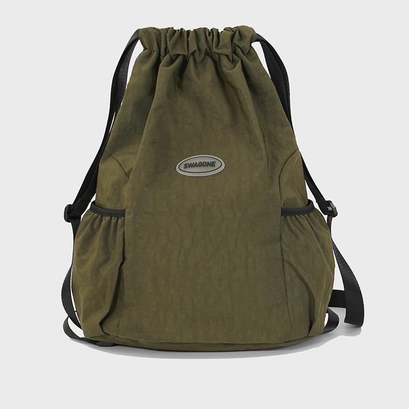 Модный рюкзак на шнурке, затягивающийся, повседневный, простой, однотонный, для занятий спортом на открытом воздухе, затягивающийся, футбольный, легкий рюкзак