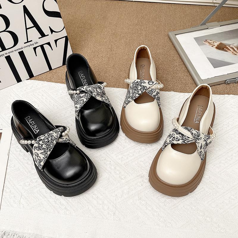 Модные полутапочки с мягкой подошвой с принтом женские 2025 весна новые повседневные на плоской подошве с одним педалем