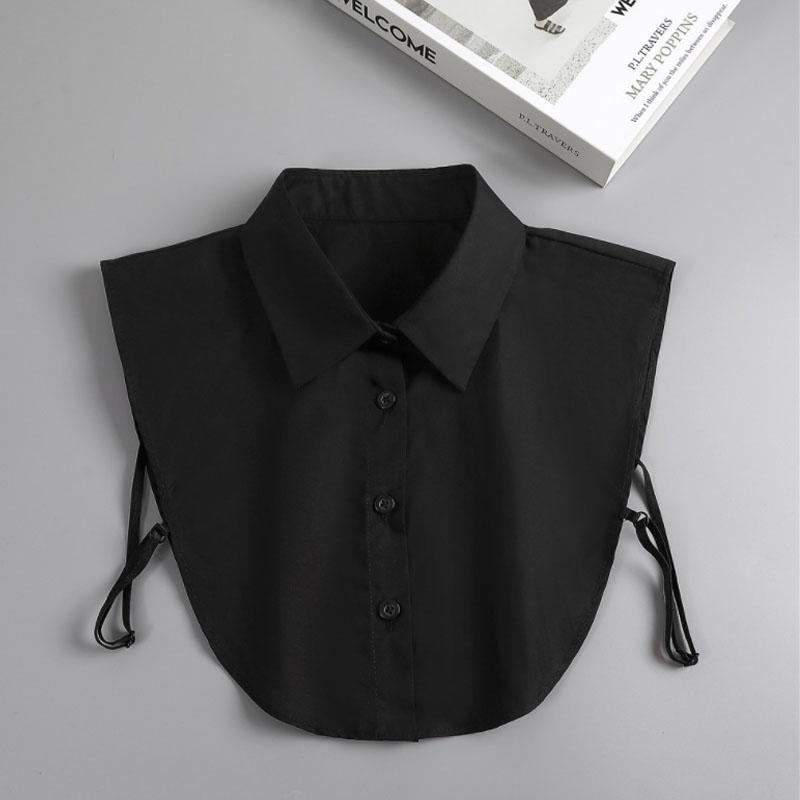 Fashion White Fake Collar Women Detachable Collars Black Woman False Collar Lace Removable Half Shirts Tie Top Collars Decor