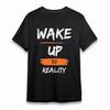 Men's Classic T-Shirt Reality Graffiti Style Tee Black Cotton Short Oversize Tee