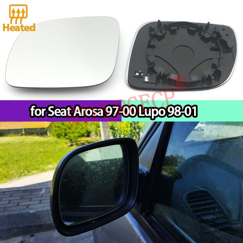 1 PC Door Wing Mirror Glass Heated Left Right Side Car-styling Rearview Stubby Mirror Heating for Seat Arosa 97-00 Lupo 98-01