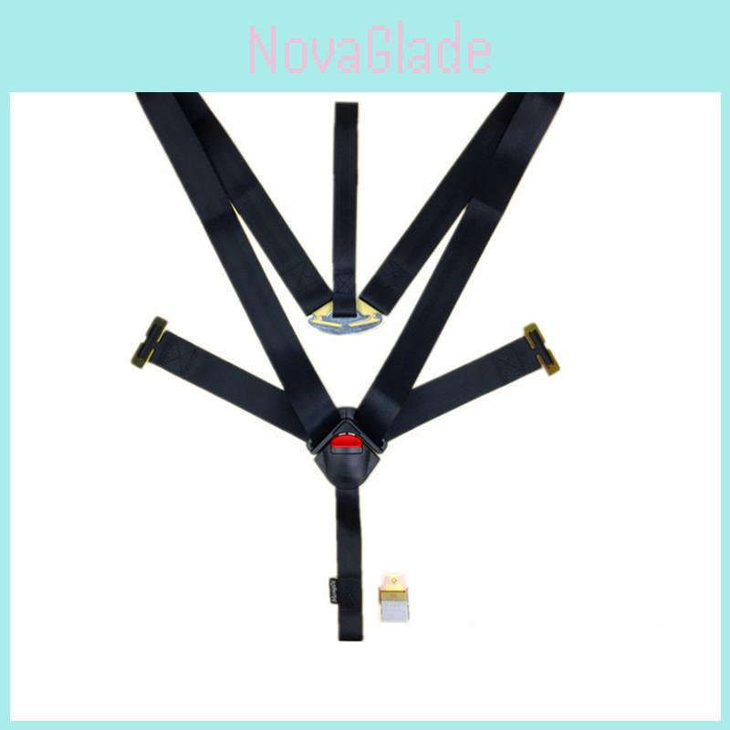 Premium Abs Material Car Child Safety Seat Belt Accessory Set With Shoulder Strap Cover 5-point Safety Belt Kit
