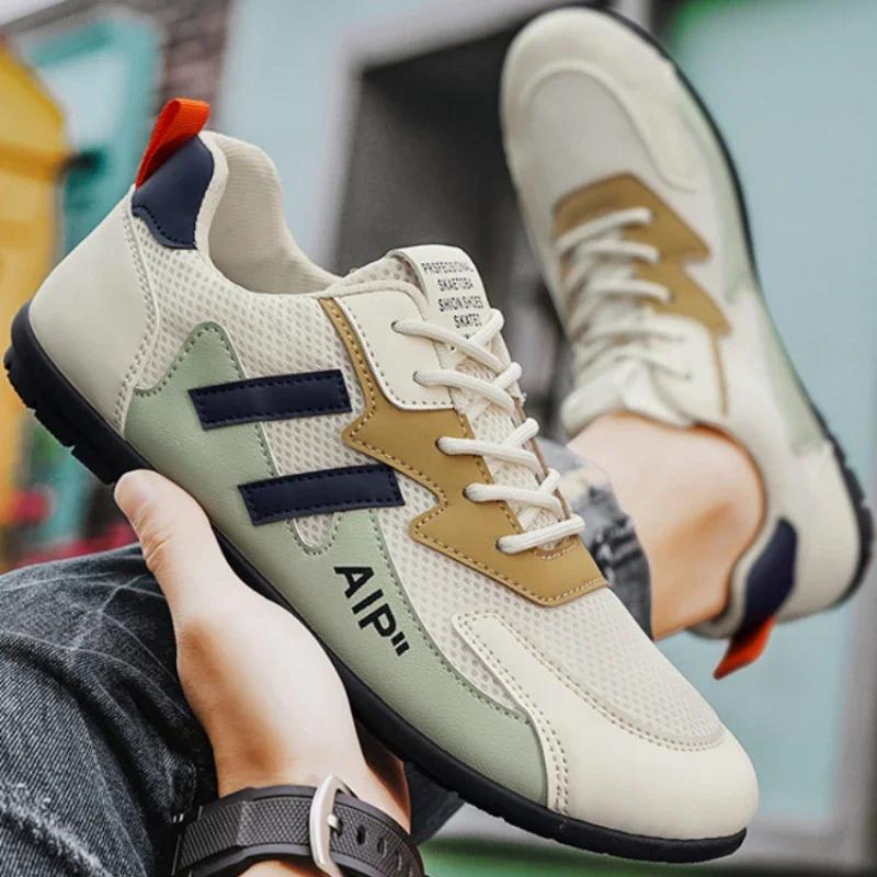 Модная мужская обувь Дышащая повседневная обувь На шнуровке Классическая сетчатая обувь Мужская обувь для улицы и вождения Модные легкие слипоны Zapatillas