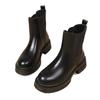 Women's Shoes 2024 Fashion Autumn Slip On Women's Boots Round Toe Solid Short Barrel Platform Water Proof Korean Style Boots
