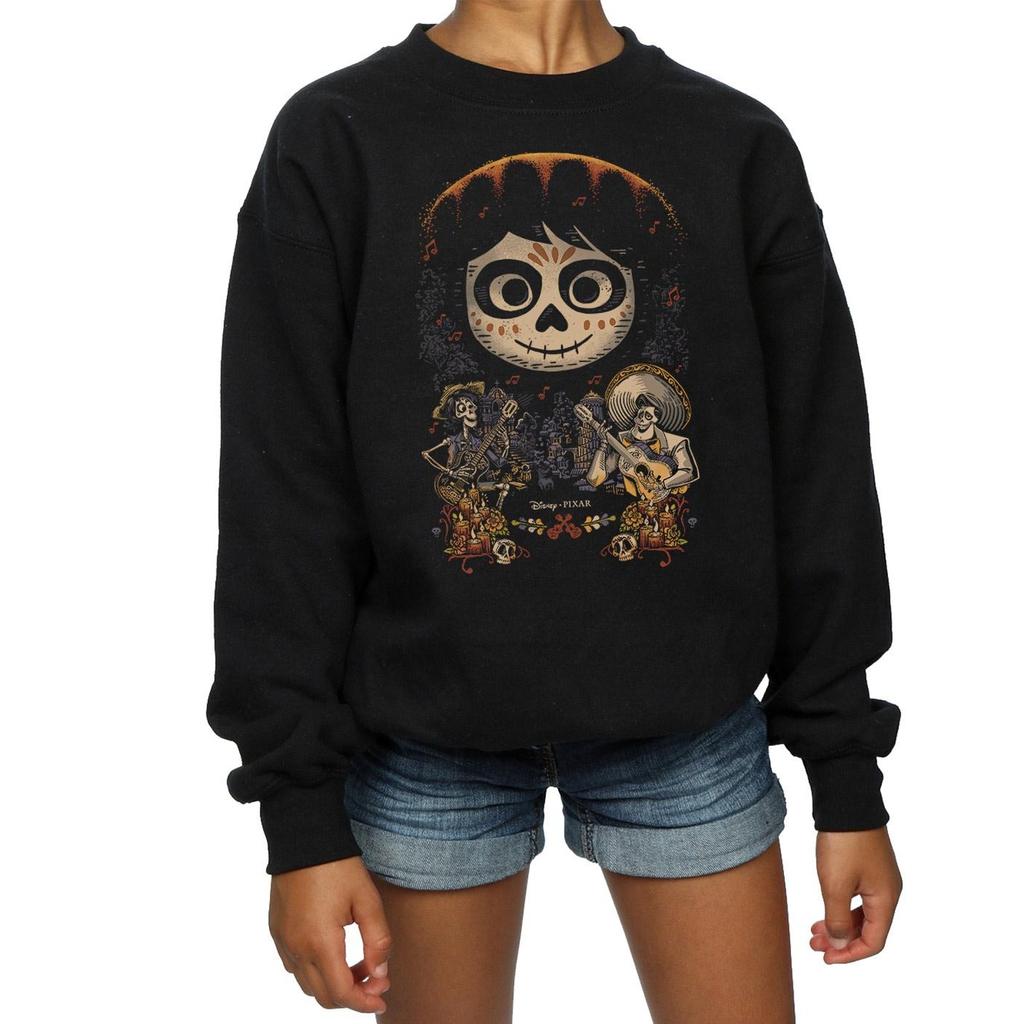 Disney Girls Coco Miguel Face Poster Sweatshirt