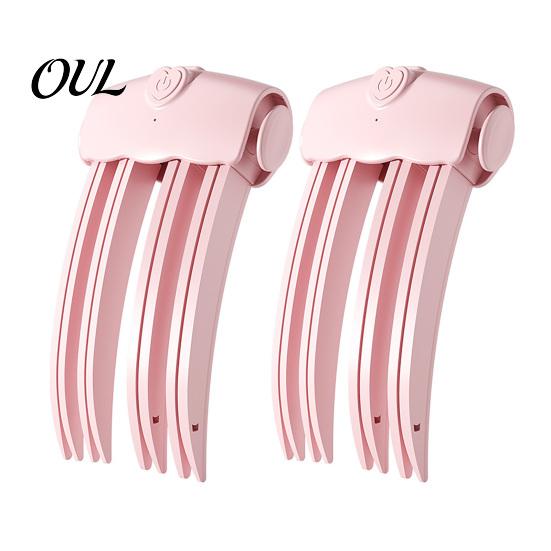 Instant Root Lift Tool 2Pcs Cordless Heated Hair Volume Clip, Lifter Comb for Fine Flat Bangs Styling, USB Rechargeable Volumizing Clip with