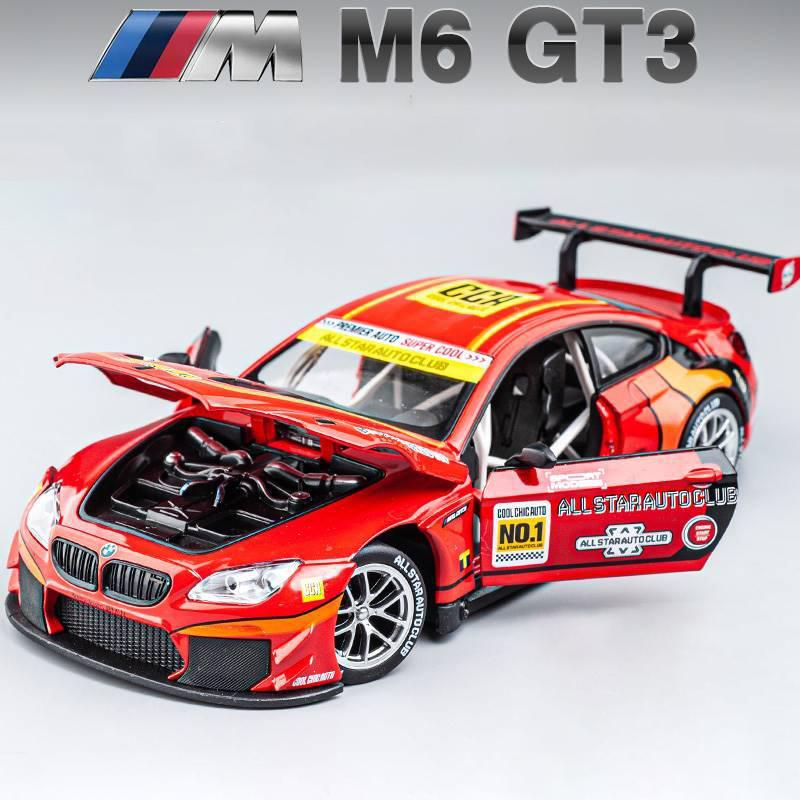 CCA 1:24 BMW M4 GT3 M6 BMW CSL Z4 Alloy Car Diecasts & Toy Vehicles Car Model Sound and light Car Toys For Kids Gifts