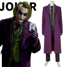 The Dark Knight Joker Heath Ledger Cosplay Suit, Halloween Men Stage Outfit