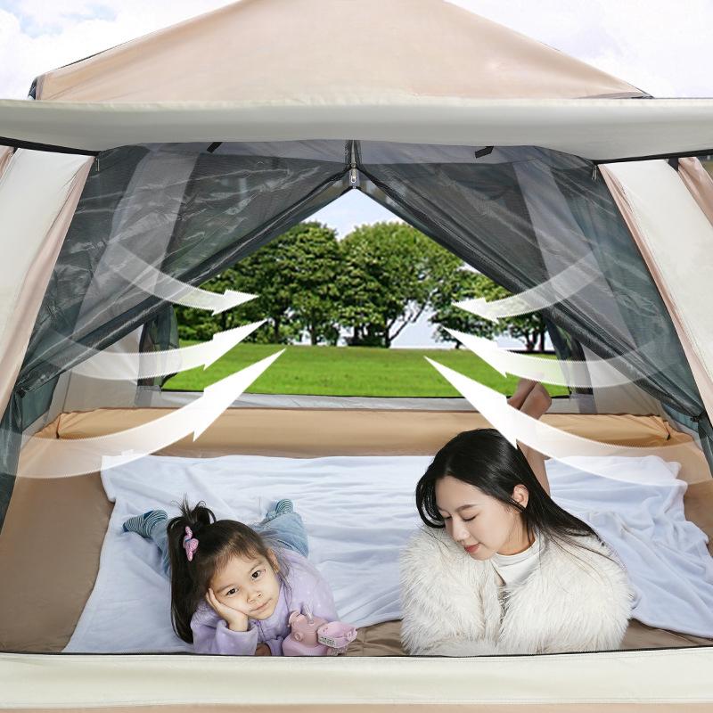 Outdoor Automatic Camping Easy-to-Put-up Tent Portable Camping Tent with Sand Stand Moisture-Proof Rain-Proof Tent for 2-4-6 People