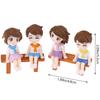 1Set Sweet Couple Diy Mini Miniature Figurine Garden Deco Seat Micro Landscape