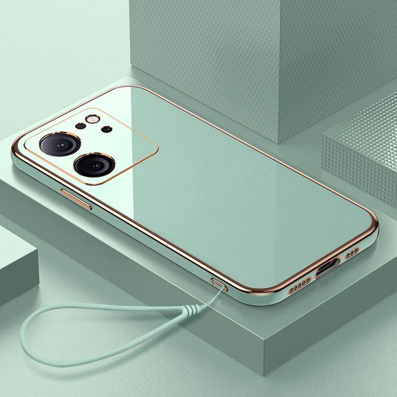 Чехол для Xiaomi Poco C65, чехол для телефона Redmi 13C 4G, прямой край, гальваническое покрытие, ударопрочный силиконовый чехол для задней панели, мягкий чехол