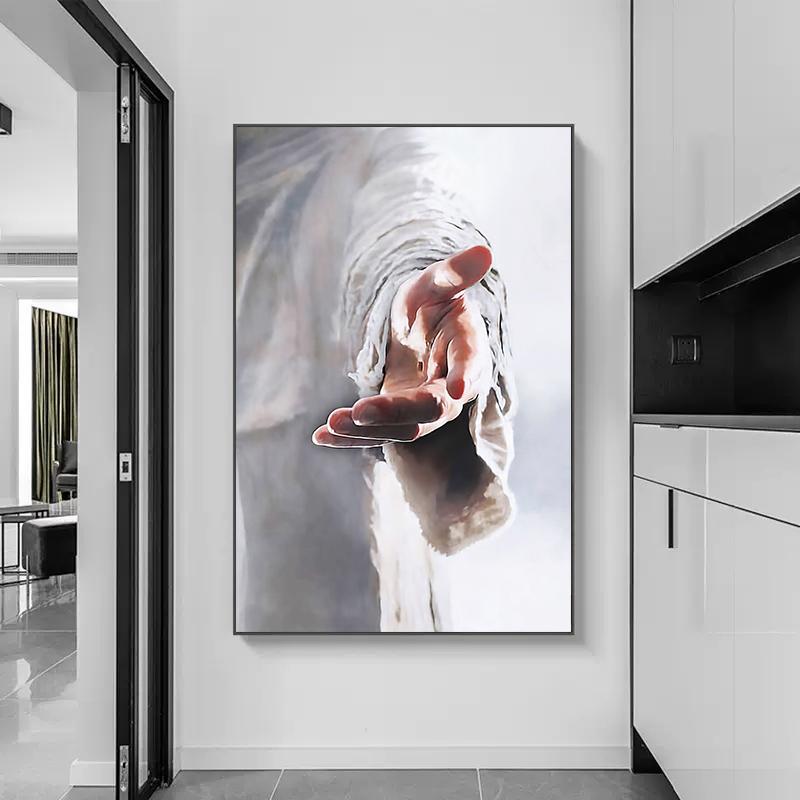 Vintage Jesus Christ The Hand of God Canvas Painting Poster And Print Catholic Christian Wall Art For Living Room Home Decor