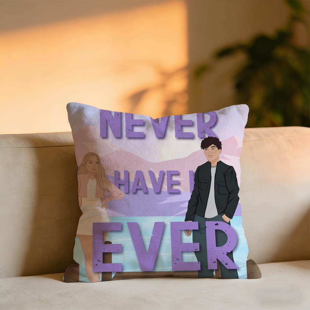Never Have I Ever Cushion Cover Cozy Velvet Throw PillowSoft Warm Cushion For Sofa  Bed